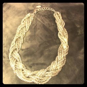 Cara NY Vintage silver braided necklace NWOT